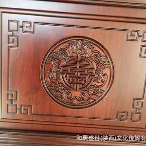 庆和居金橡馆高端木门非洲金花梨原木门精雕原木大门原木家具