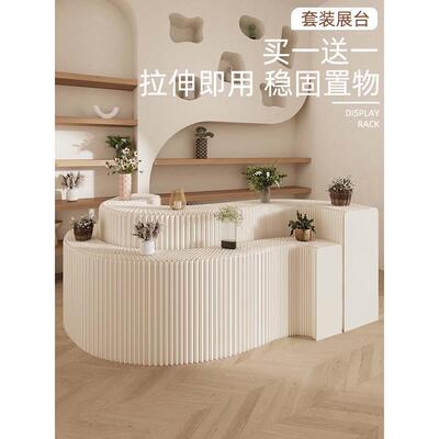 展台展示架折叠纸岛展台展览展示架服装店流桌产品展示架展示柜