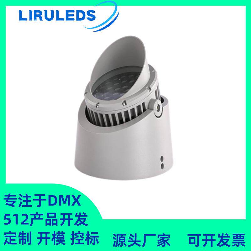 全彩RGBW恒功率DMX512结构防水桥梁山体瀑布抱箍树桩60W投光灯