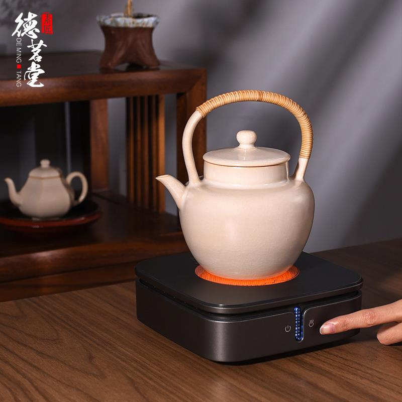 德猫堂养眼二代黑晶炉煮茶器蒸茶壶小型生煮茶壶一CL-S30B人茗煮
