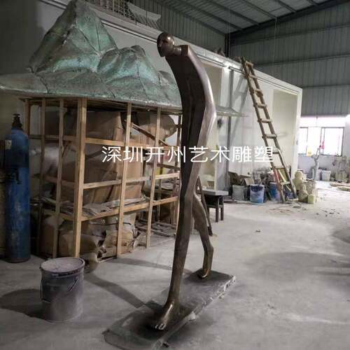 现代抽象艺术雕塑落地大摆件家居客厅人物创意装饰办公室软装装饰