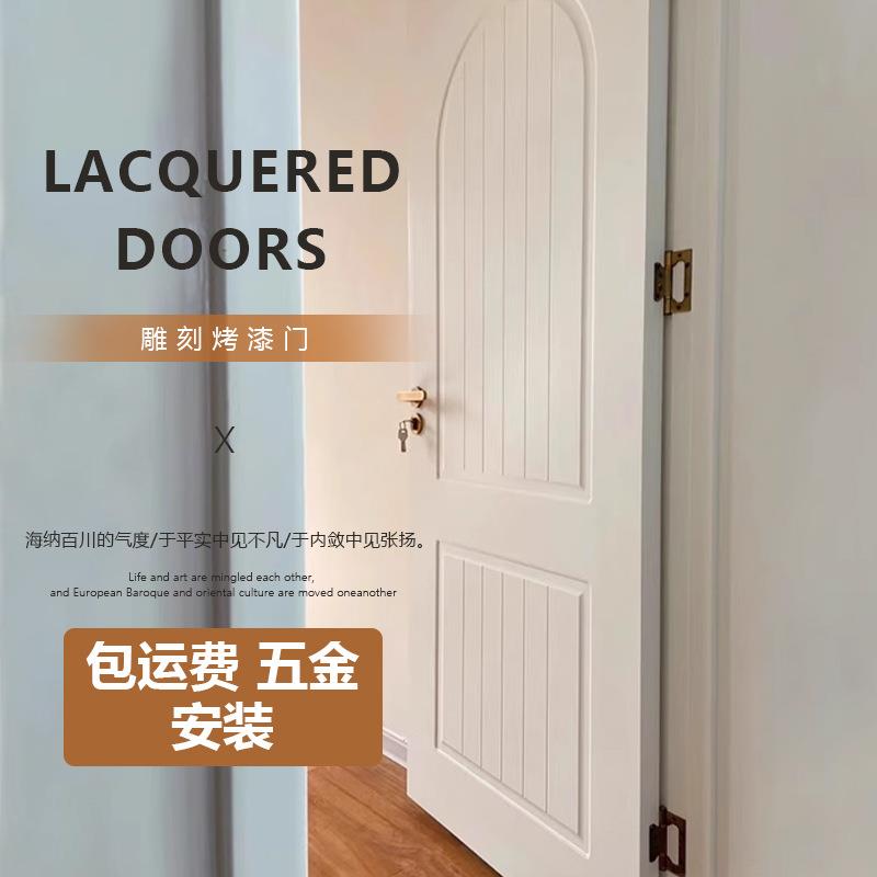 重庆檀木门全实木烤漆门装门一整套门烤漆门框套门套室内卧酒店木
