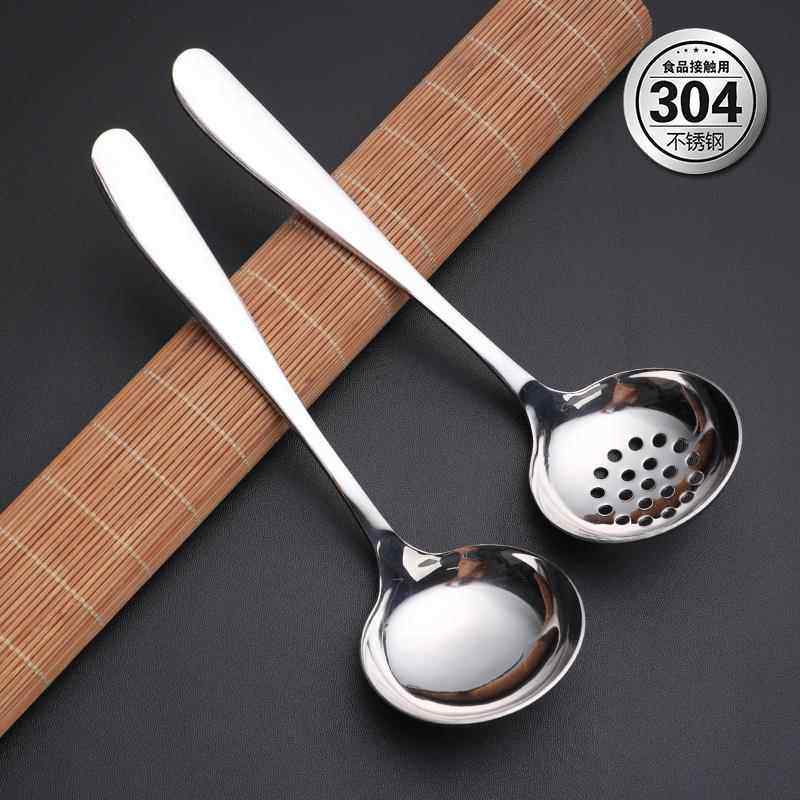 食品级汤勺304不锈钢长柄汤勺加厚网红韩式大头勺大号加深汤匙,餐饮具,叉/勺/筷套装,淘宝优惠券,粉丝福利购,淘宝优惠卷
