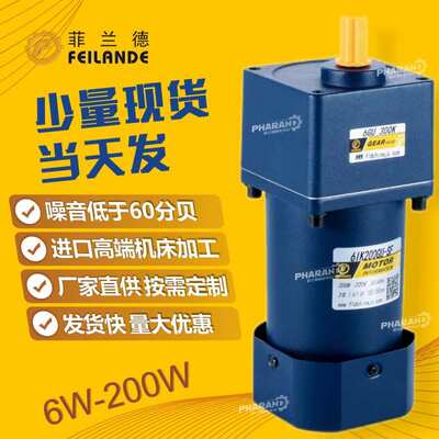 现货微型直供交流90w电机feilande厂家减速