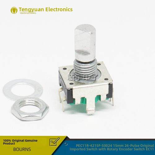 BOURNS原装进口旋转编码器带开关24脉冲PEC11R-4215F-S0024 15mm