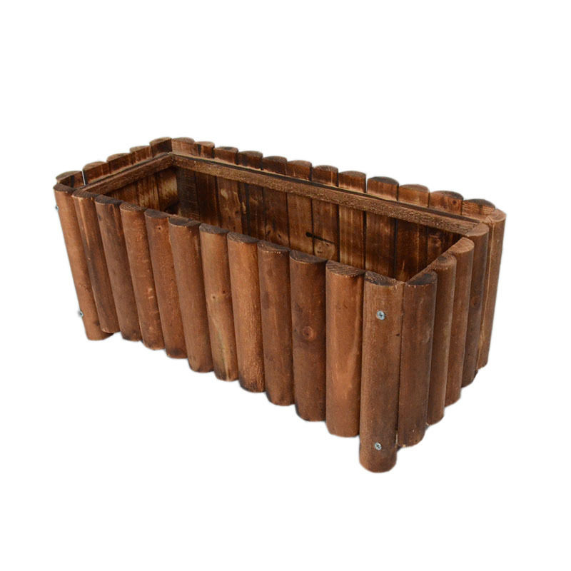 碳化防腐木花箱实木头花盆花槽阳台种菜盆景长方形庭院户外种植箱,家居饰品,花瓶,淘宝优惠券,粉丝福利购,淘宝优惠卷