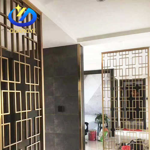 不锈钢屏风定 制新中式屏风售楼处屏风镂空屏风酒店金属屏风隔断
