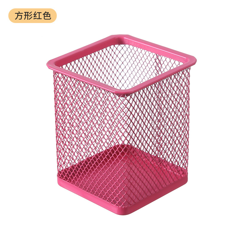 笔筒收纳收纳金属镂空学生笔筒