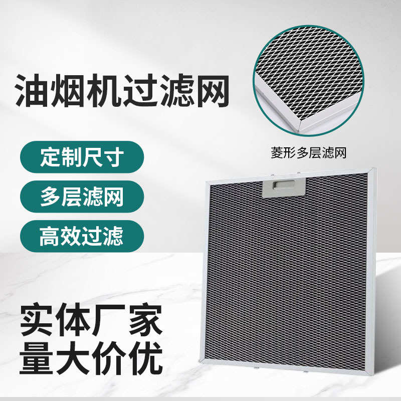 油烟机过滤网铝制过滤网厨房油烟过滤网烟雾净化网不锈钢洞洞板