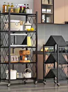 Foldingstoragerack,shelf,storagerack,microwaveovenmu