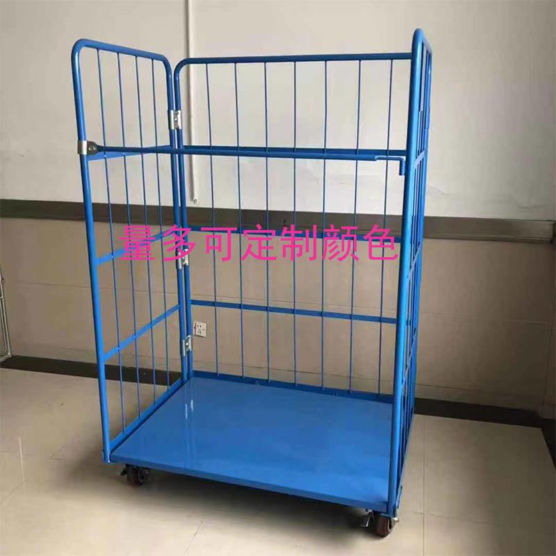 移动多功能带轮物流台车折叠仓储笼周转搬运装卸车快递筐多层推车