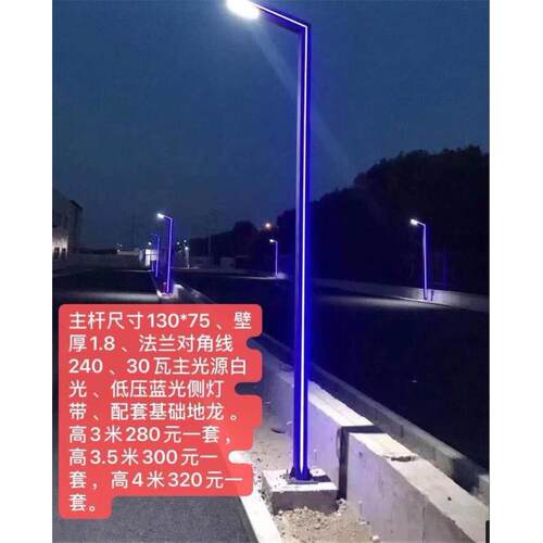 景观灯LED户外防水超亮庭院灯3米铝型材侧发光广场公园小区道路灯