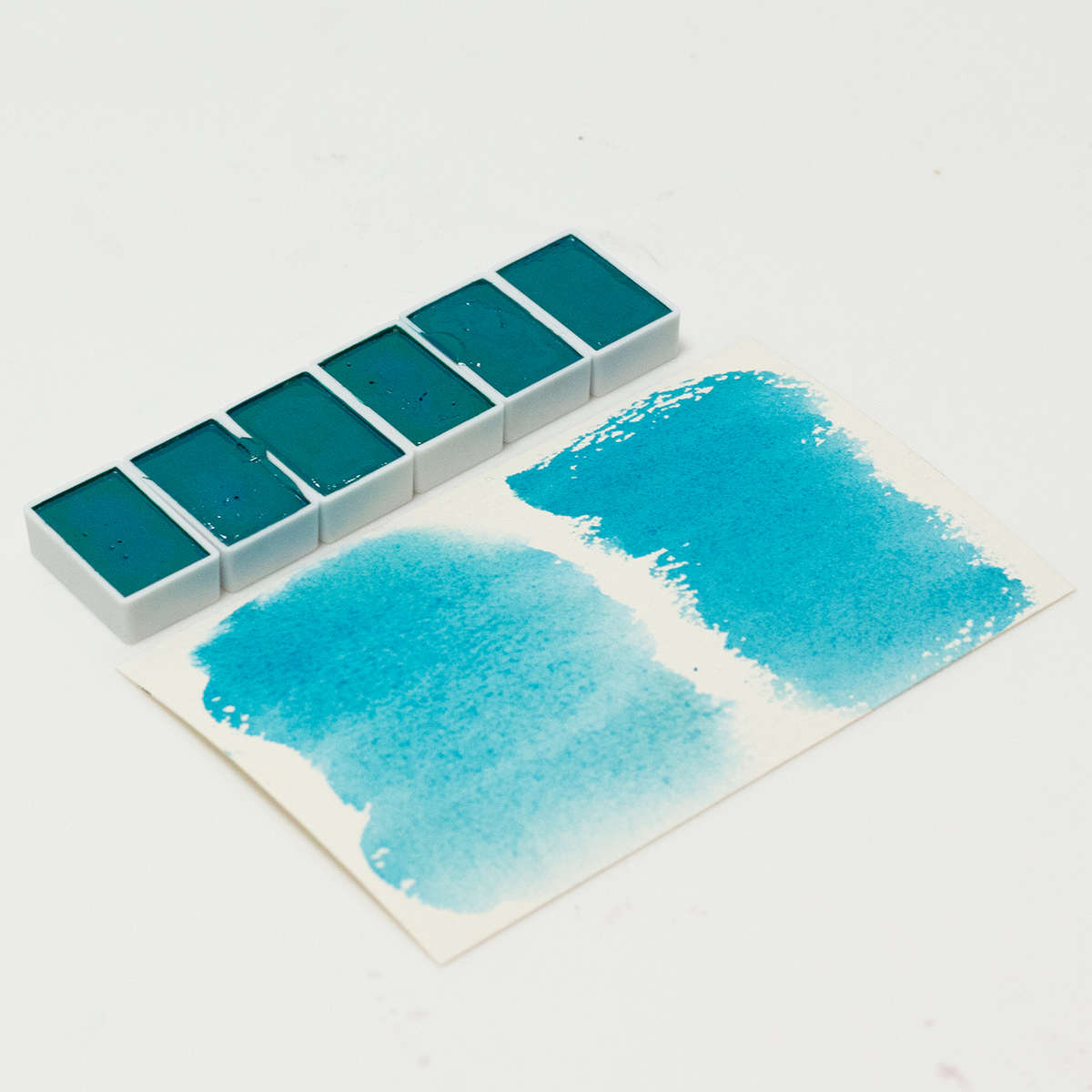 合成绿松石 Turquoise松石绿手工固体水彩颜料全块全合成色粉耐光