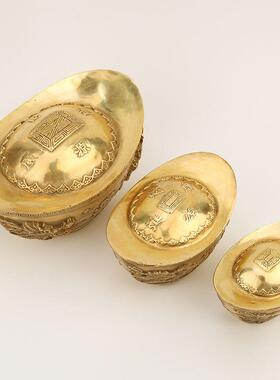 元宝摆件元五路财神居153铜宝元黄铜宝家摆件