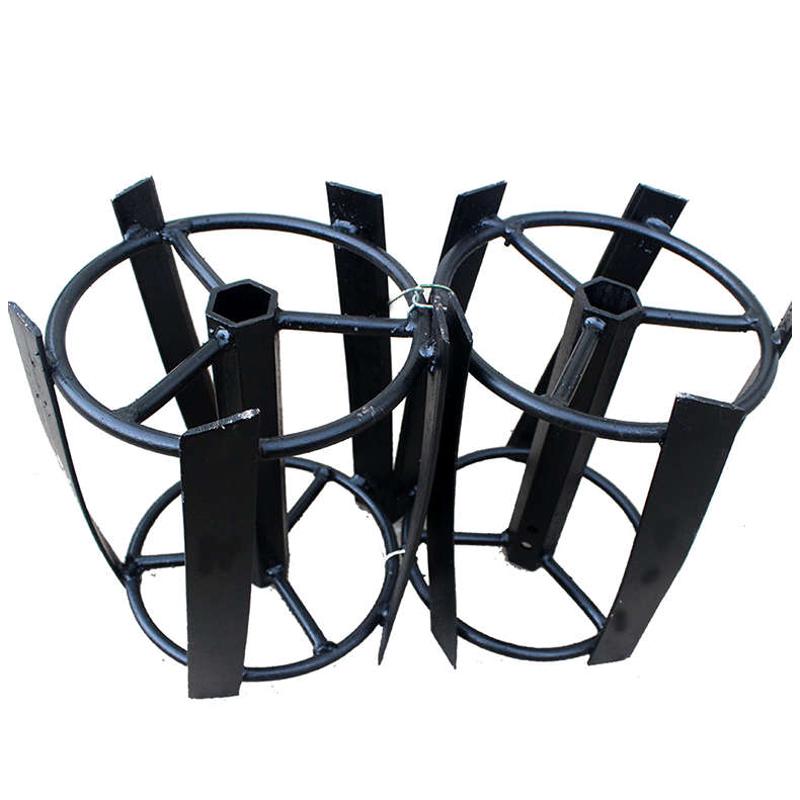 微耕机除草轮 配件六角星防缠草除草轮割草轮锄草 锰钢刀片锄草轮