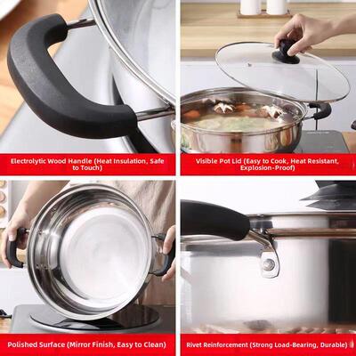 more soup pot stainless steel commercial induction cooker