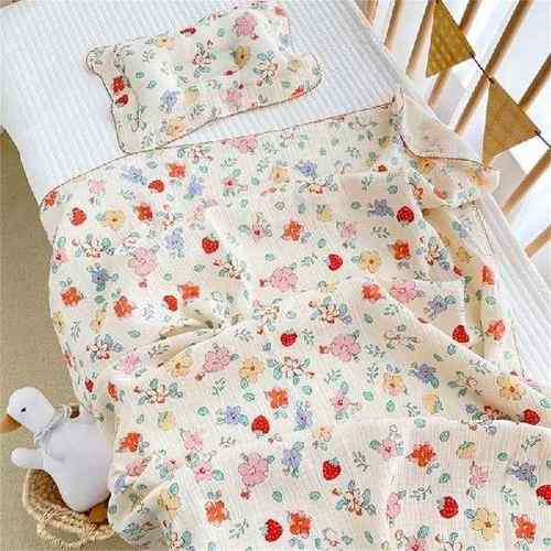 2-layer Swaddle Blanket Cotton Muslin Blanket for Girls &