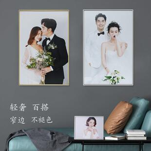 厅纱片边墙婚放客框无相属金窄相照边照照照片框婚纱墙洗挂大加框