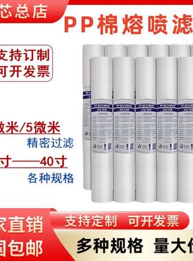 PP棉滤芯20寸10寸通用精密保安过滤器带骨架滤芯5um精度可定做