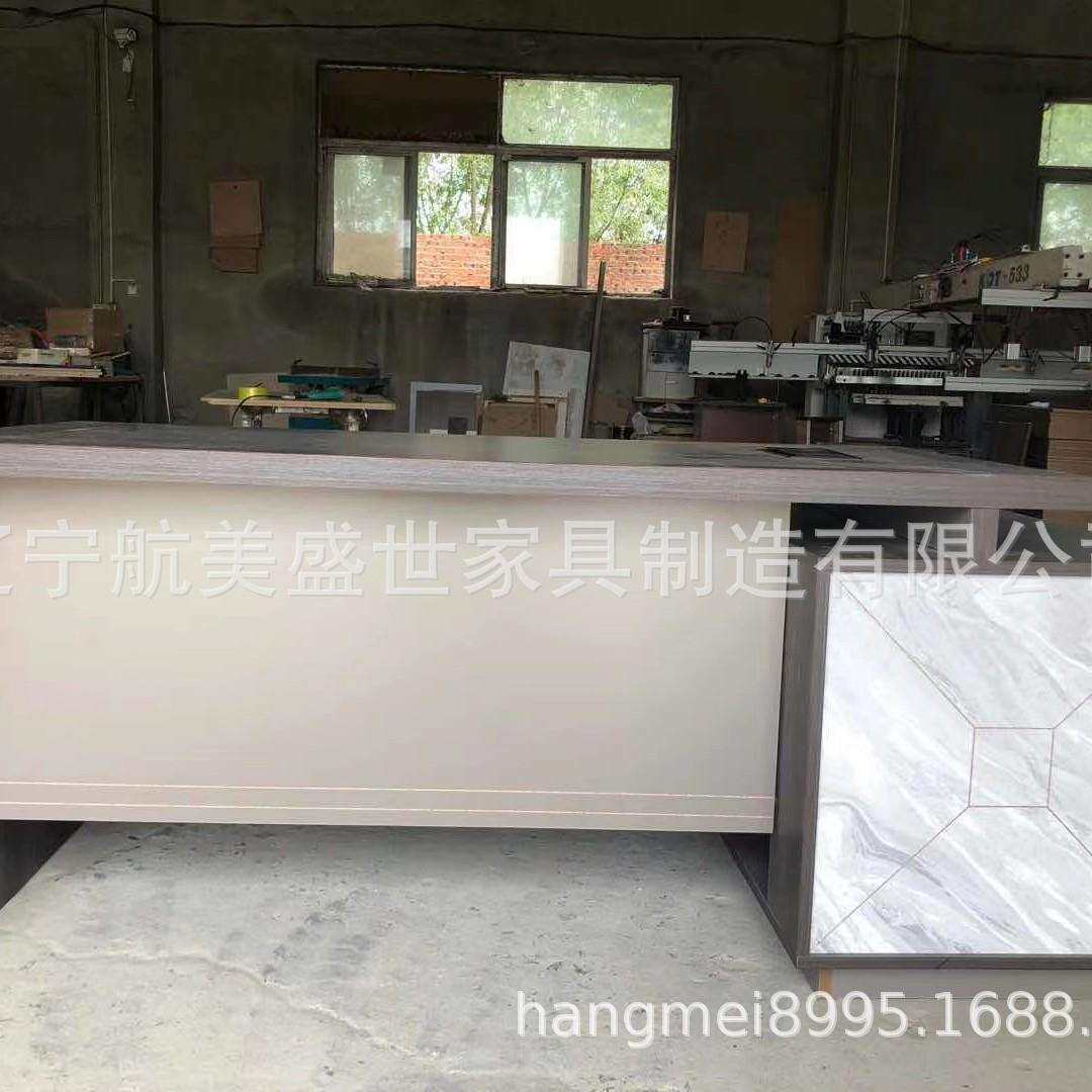 沈阳厂家供应大班台办公桌老板桌实木班台玻璃屏风系列简约办公桌