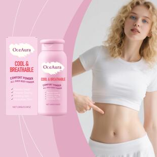 Powder Large Capacity OCEAURA for Body Talcum Dry