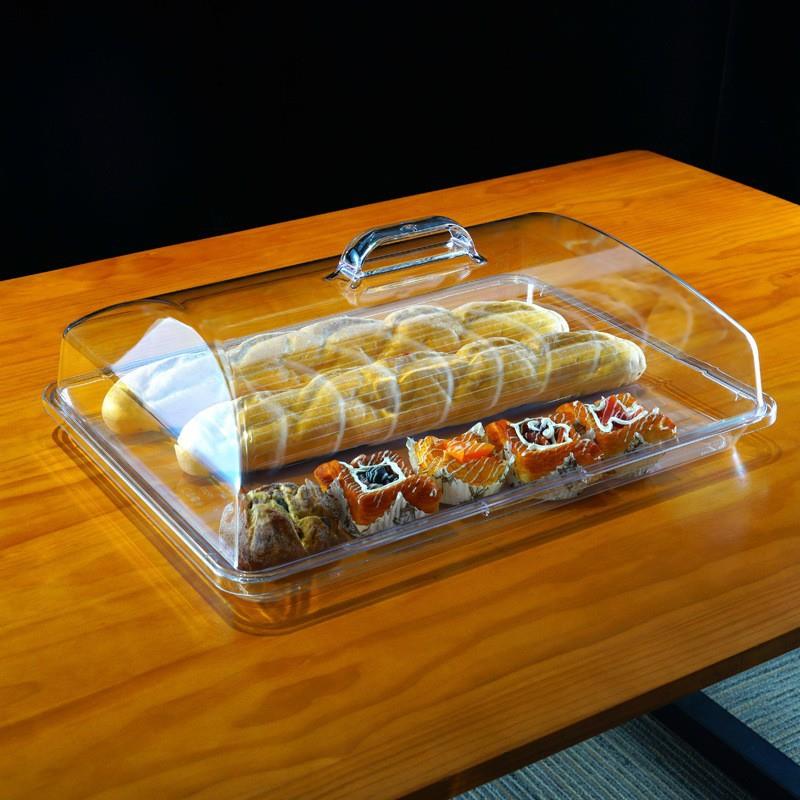 亚克力菜盖食物罩长方形酒店餐厅塑料甜品蛋糕食品盖防尘罩商用