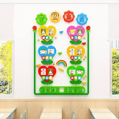 每周班级之星3d立体文化墙贴教室布置装饰小学生照片墙评比栏贴纸