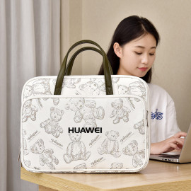 适用华为MateBook16s/D16电脑包16寸D14/15笔记本小熊卡通可爱女包14寸13s/14s Xpro手提袋14.2寸内胆包13.3