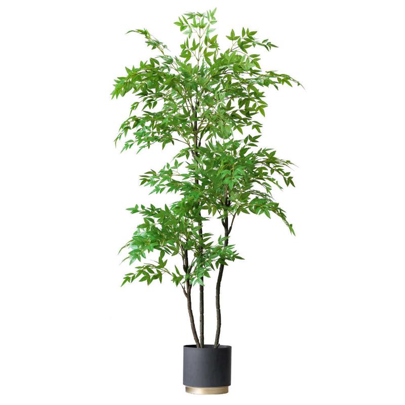 北欧室内仿真植物南天竹客厅装饰盆栽服装店内假绿植摆件