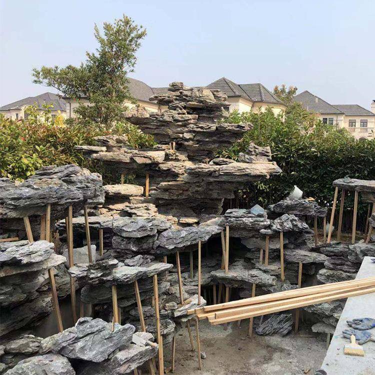 山水假山制作太湖石英石假山石室外庭院小假山景观庭院装饰石材