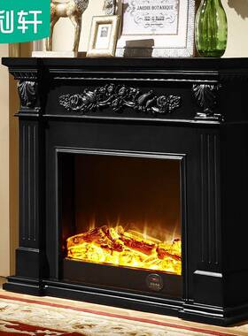 定米制1.2欧壁炉装饰F75TM58J柜客厅美式实木电壁炉架壁炉电式视