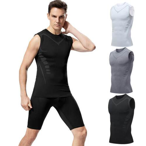 Sports bodysuit men's vest running elastic basketball