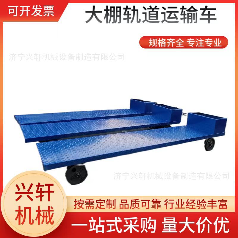 电动遥控运输车可拐弯电动轨道车果园大棚采摘果蔬运输轨道车