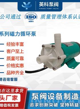 磁力泵MP15RM/20R/30R/55R/70耐腐蚀电镀化工耐酸碱循环塑料微型