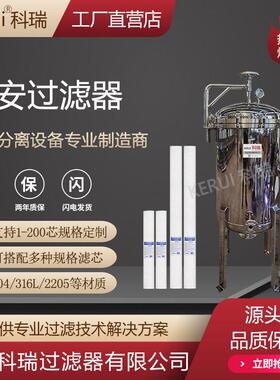反洗保安过滤器工业循环水过滤设备RO/UF清洗水过滤机不锈钢304