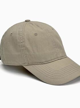 Twill 6 Panel Low Profile Baseball Cap in Grey Cotton for