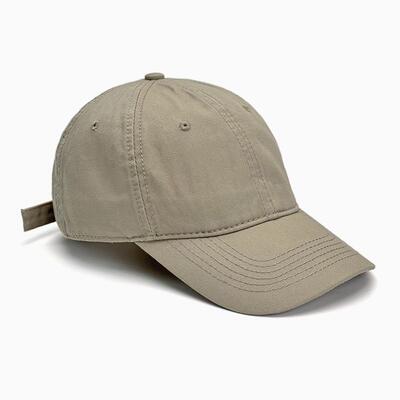 Twill 6 Panel Low Profile Baseball Cap in Grey Cotton for