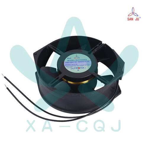 原装SANJUN三巨SJ1755HA2 AC220V 0.18A 滚珠 金属框叶耐高温风机