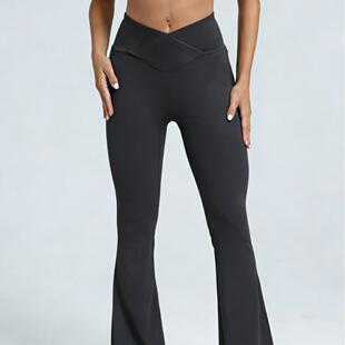 Women'S Solid Flare Leg Sweatpants Athleisure Pants Casual