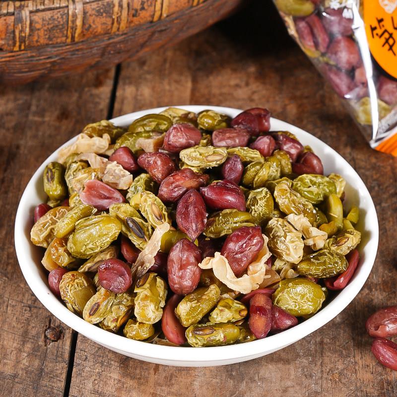 登科笋丝花生豆独立包装多味花生临安特产即食笋干花生豆袋装零食图片