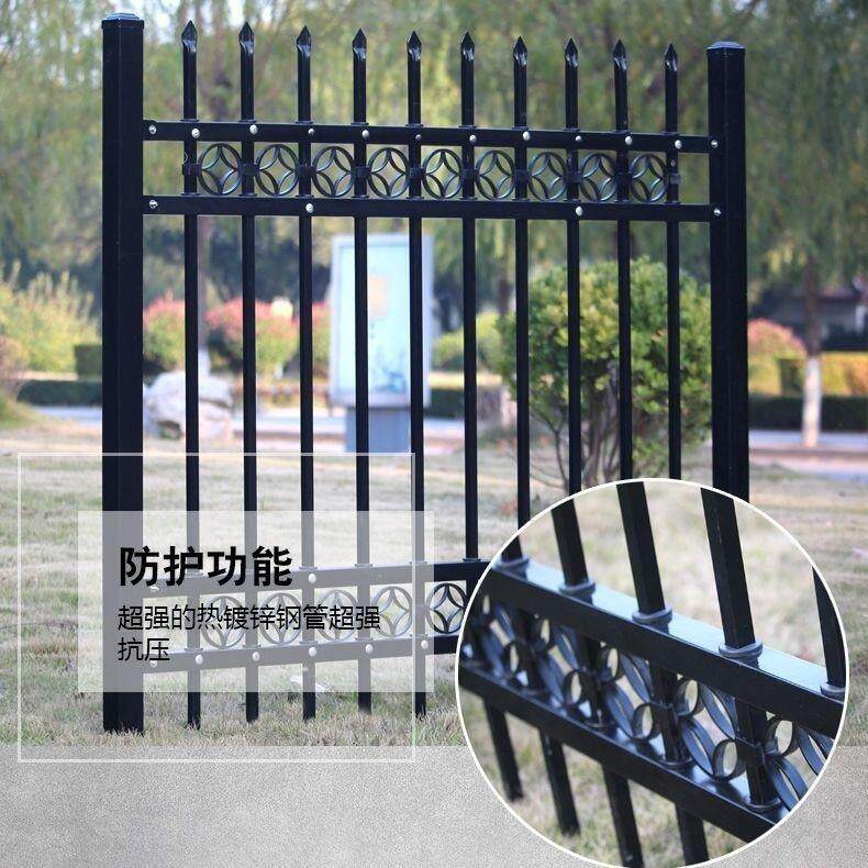 苏州锌钢护栏围栏栅栏户外室外铁艺花园围墙农家院小区栏杆防护栏