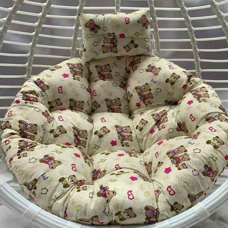 吊椅秋千鸟巢坐垫单人吊篮换洗可拆洗垫子圆形垫摇篮沙发加厚靠垫