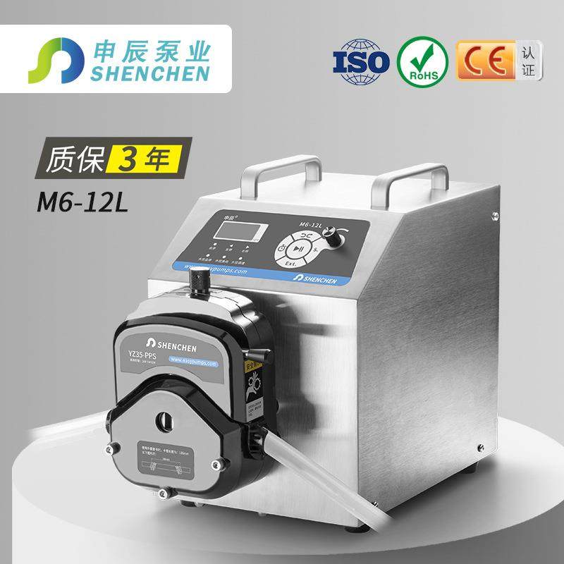 基本型M6-12L工业蠕动泵转速显示伺服电机驱动大流量蠕动泵