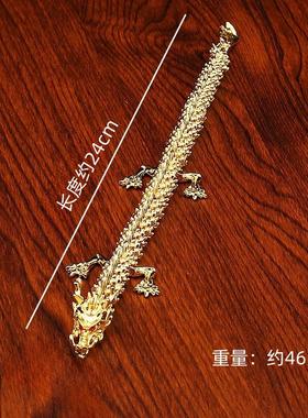 活动关节2024龙年黄铜品摆件立体过年个性客厅办公室龙饰品