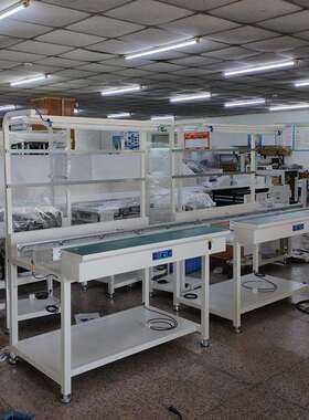 SMT设备加重设计同步带传送接驳台生产线防静电工作台单承重10KG