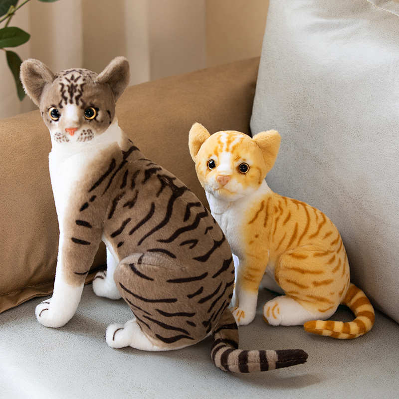 真猫公仔毛绒玩具坐姿大橘猫暹罗猫玩偶儿童布娃娃摆件拍照道具