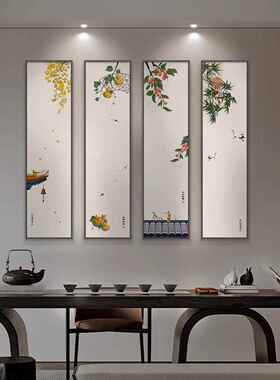 网红中客厅发式背景画墙装饰画花卉饭厅新客厅挂沙画餐桌墙面壁四