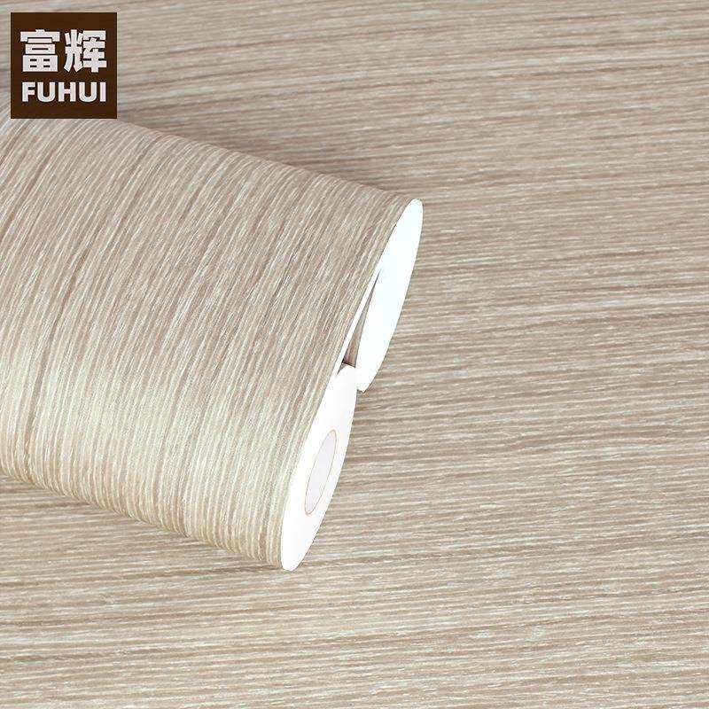 韩版特厚木纹自粘墙纸壁纸原木色家具翻新贴纸酒店工程波音软片