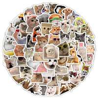 100Pcs Kawaii Cat Stickers Aesthetic Stationary Cute Sticker thumbnail 6