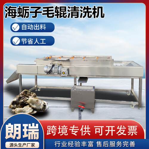 海蛎子气泡清洗机全自动牡蛎鲍鱼高压喷淋清洗设备洗生蚝机器